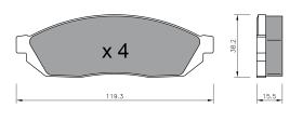 BKN 900248 - Pastillas de Freno