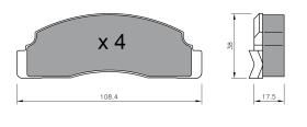 BKN 900072 - Pastillas de Freno