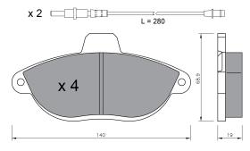 BKN 900845 - Pastillas de Freno