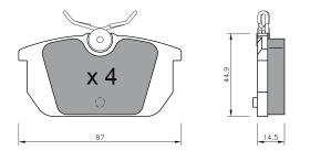BKN 900247 - Pastillas de Freno