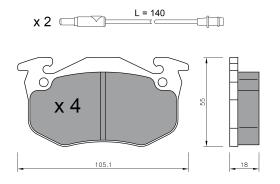 BKN 900162 - Pastillas de Freno