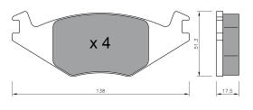 BKN 900189 - Pastillas de Freno