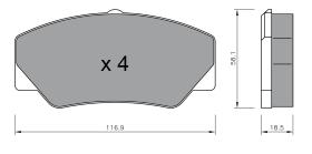 BKN 900230 - Pastillas de Freno