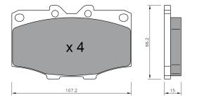 BKN 900232 - Pastillas de Freno