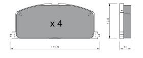 BKN 900444 - Pastillas de Freno