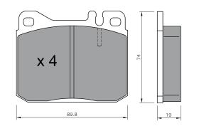 BKN 900074 - Pastillas de Freno