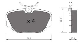 BKN 900854 - Pastillas de Freno