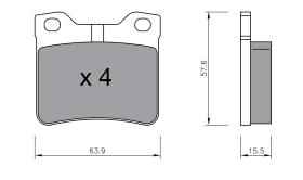 BKN 900832 - Pastillas de Freno