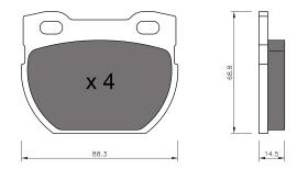 BKN 900843 - Pastillas de Freno