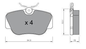 BKN 900306 - Pastillas de Freno