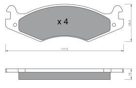 BKN 900982 - Pastillas de Freno