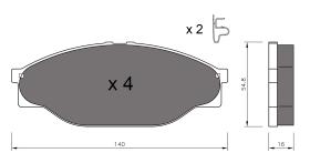 BKN 900966 - Pastillas de Freno