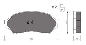 BKN 901516 - Pastillas de Freno