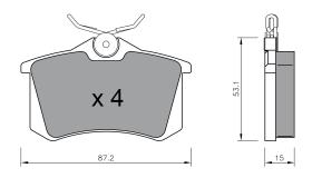 BKN 900304 - Pastillas de Freno