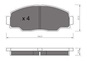 BKN 901248 - Pastillas de Freno