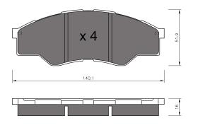 BKN 901249 - Pastillas de Freno