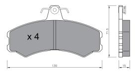 BKN 905381 - Pastillas de Freno