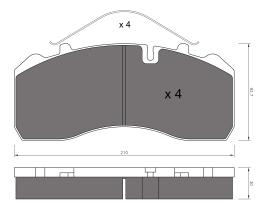 BKN 905410 - Pastillas de Freno