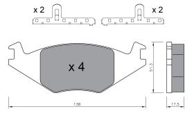 BKN 915071 - Pastillas de Freno