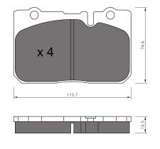 BKN 901134 - Pastillas de Freno