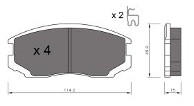 BKN 905172 - Pastillas de Freno