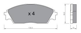 BKN 905259 - Pastillas de Freno