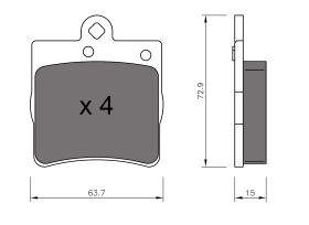BKN 905148 - Pastillas de Freno