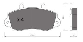 BKN 901657 - Pastillas de Freno