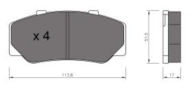 BKN 905032 - Pastillas de Freno