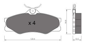 BKN 905168 - Pastillas de Freno