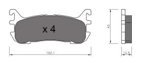 BKN 905344 - Pastillas de Freno