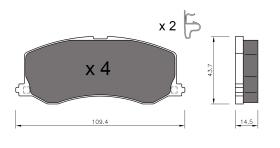 BKN 905298 - Pastillas de Freno