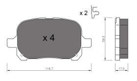 BKN 901634 - Pastillas de Freno