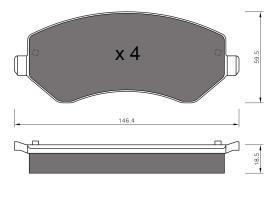 BKN 905188 - Pastillas de Freno