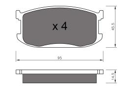 BKN 905204 - Pastillas de Freno