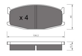 BKN 905220 - Pastillas de Freno