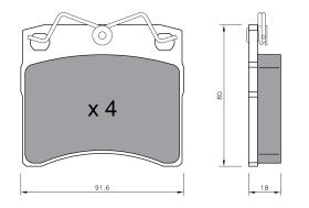 BKN 905049 - Pastillas de Freno