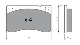 BKN 905198 - Pastillas de Freno