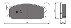 BKN 905237 - Pastillas de Freno