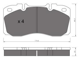 BKN 905248 - Pastillas de Freno