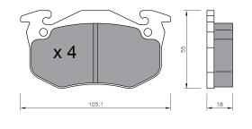 BKN 905062 - Pastillas de Freno