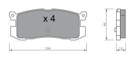 BKN 905276 - Pastillas de Freno