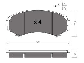 BKN 905400 - Pastillas de Freno