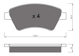 BKN 905380 - Pastillas de Freno