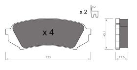 BKN 905571 - Pastillas de Freno