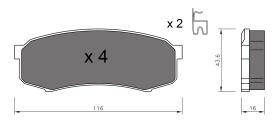 BKN 905560 - Pastillas de Freno