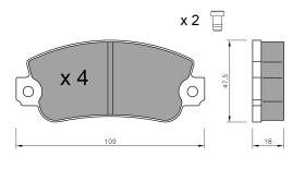 BKN 905222 - Pastillas de Freno