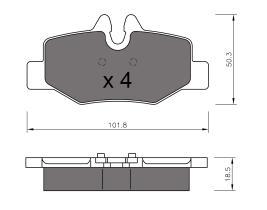 BKN 905662 - Pastillas de Freno