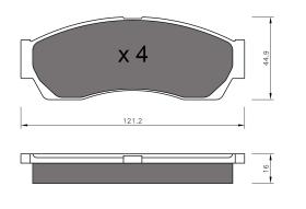 BKN 906152 - Pastillas de Freno