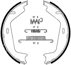 BKN 2126K - Zapatas freno de mano